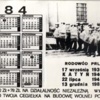 Solidarity calendar from 1984