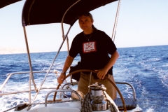 2011 r. Za sterem na wodach morza Egejskiego.